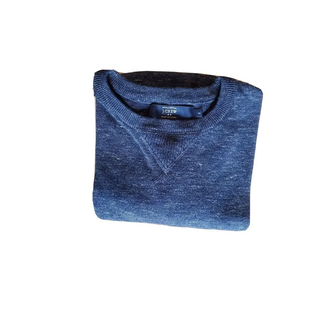 J.Crew Crew Neck‎ Sweater Breathable 100% Cotton Blue Men's Size S